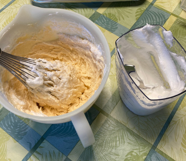 add whipped egg whites